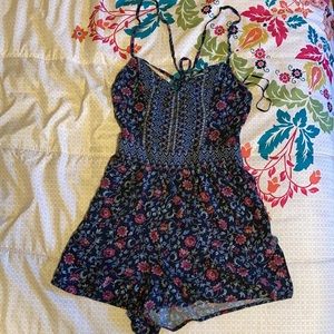 Hollister Floral Bohemian Romper Size XS